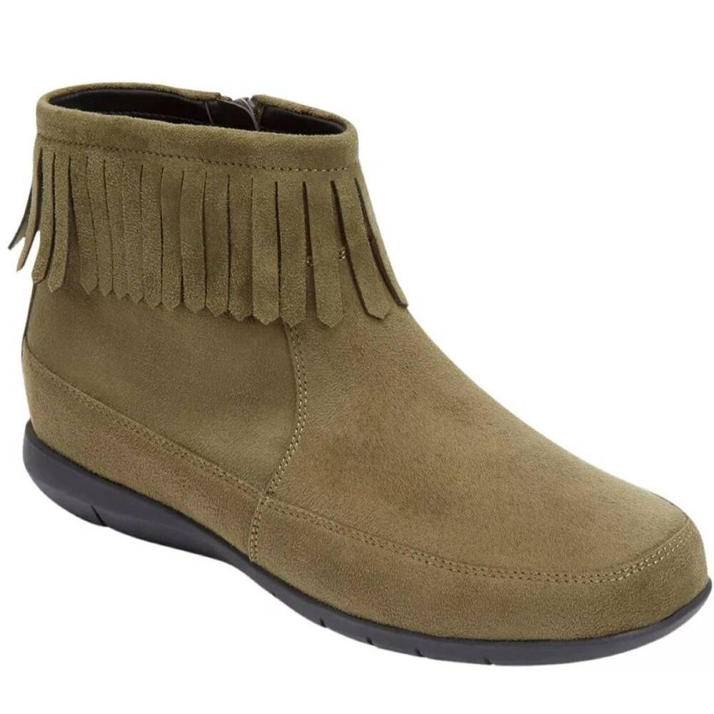 Comfortview The "Marion" "Shootie"(shoe/bootie), Oliver, Faux Suede, NEW, Sz. 10